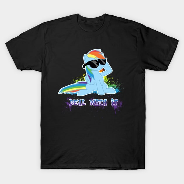 My Little Pony - Rainbow Dash - Deal With It T-Shirt by Kaiserin